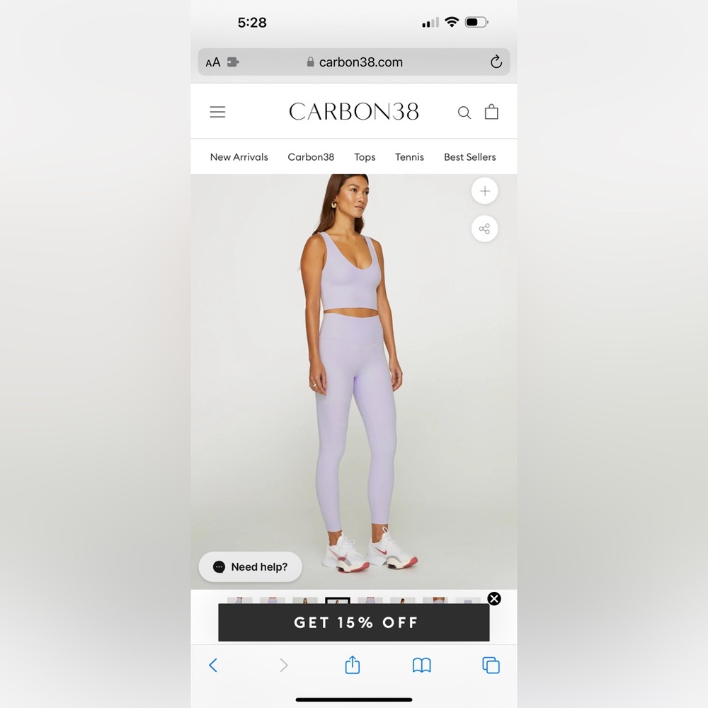 Carbon38 melt sports bra sz S